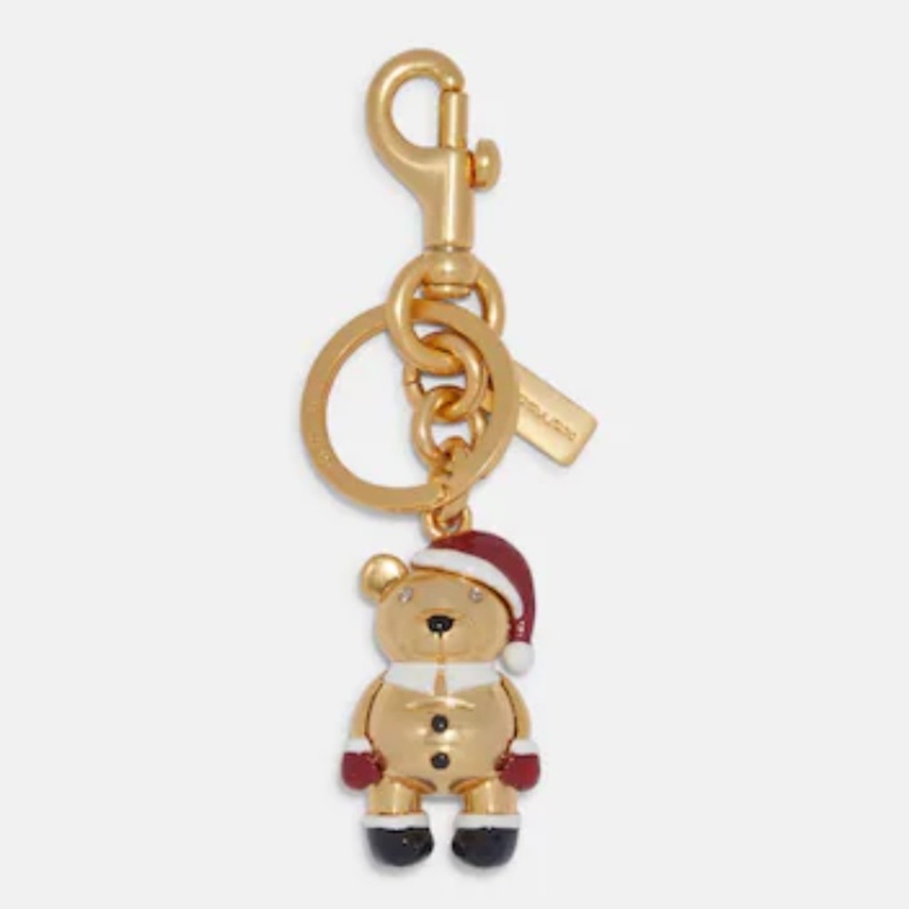 Coach Santa Bear Bag Charm/Keychain🎄🎅